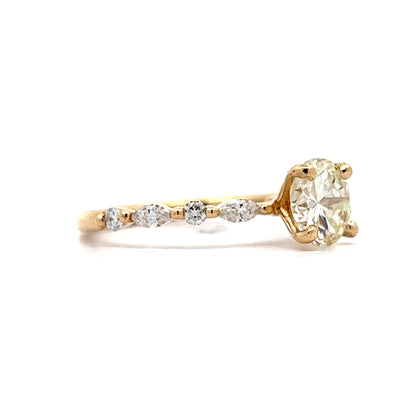 1 Carat Round Diamond Engagement Ring in 14k Yellow Gold