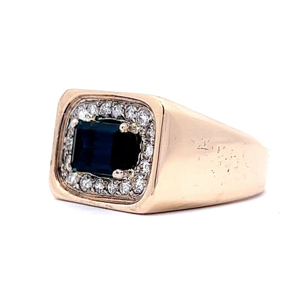 1.56 Tourmaline & Diamond Cocktail Ring in 14k Yellow Gold