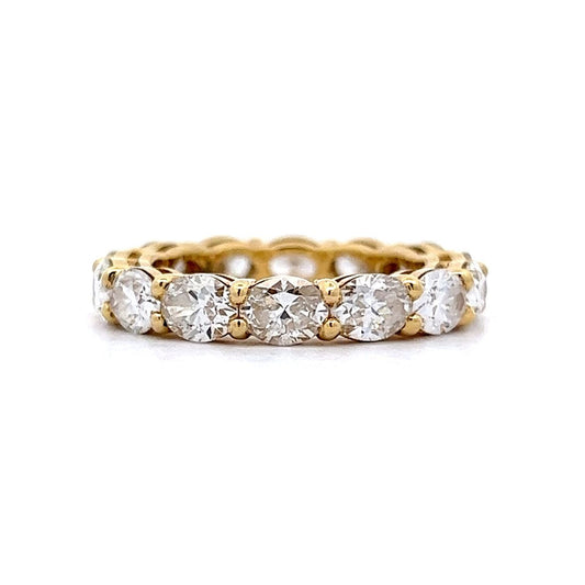 4.20 Oval Diamond Eternity Band in 18k Yellow Gold