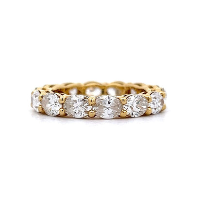 4.20 Oval Diamond Eternity Band in 18k Yellow Gold