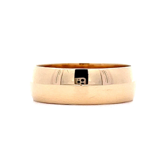 6mm Wide Wedding Band in 14k Yellow Gold