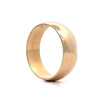 6mm Wide Wedding Band in 14k Yellow Gold
