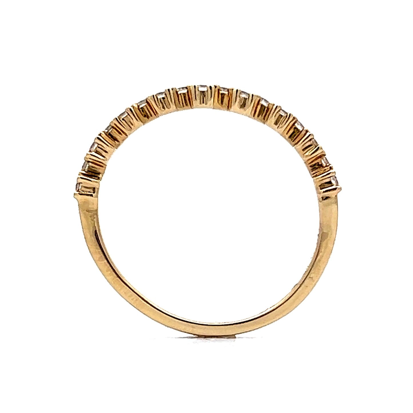 .22 Staggered Diamond Wedding Band in 14k Yellow Gold
