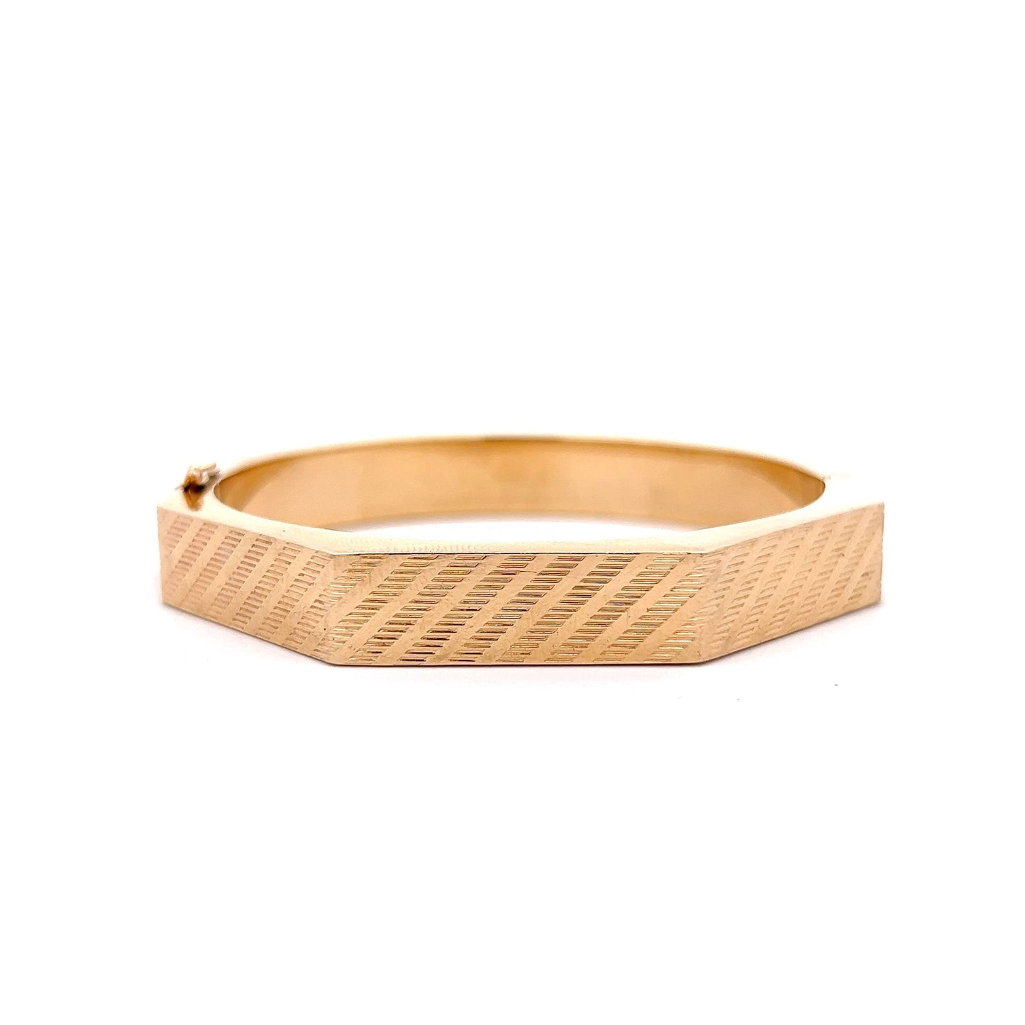 Geometric Bangle Bracelet in 14k Yellow Gold