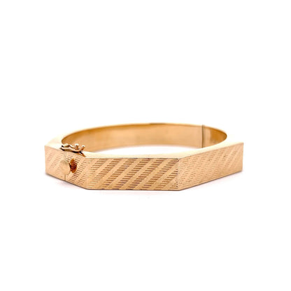 Geometric Bangle Bracelet in 14k Yellow Gold