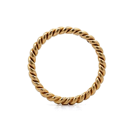 Roped Stacking Ring in 14k Yellow Gold