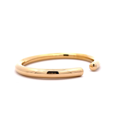 Simple Open Cuff Bangle Bracelet in 18k Yellow Gold