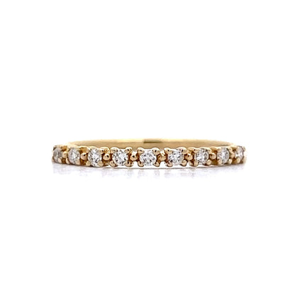 .14 Round Brilliant Diamond Wedding Band in 14k Yellow Gold