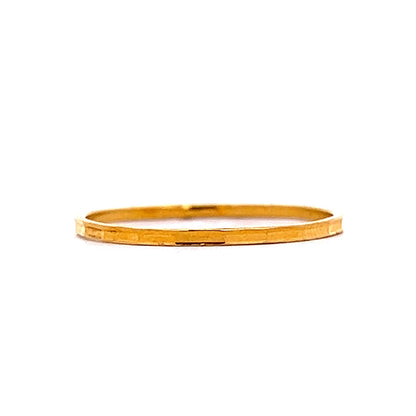 Thin Geometric Stacking Ring 22k Yellow Gold