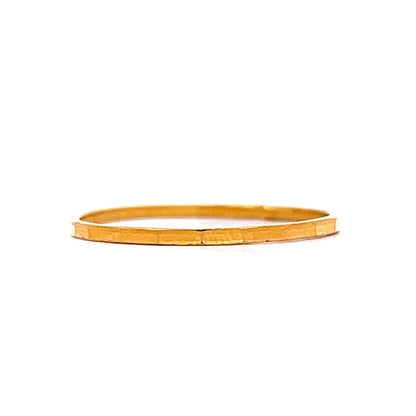 Thin Geometric Stacking Ring 22k Yellow Gold
