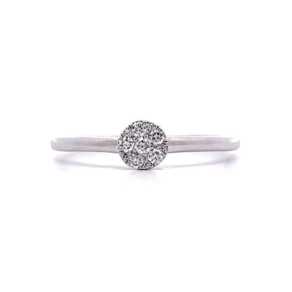 .11 Diamond Pave Stacking Ring in 14k White Gold