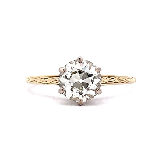 Retro Orange Blossom Diamond Engagement Ring in 14k Yellow Gold - Filigree  Jewelers