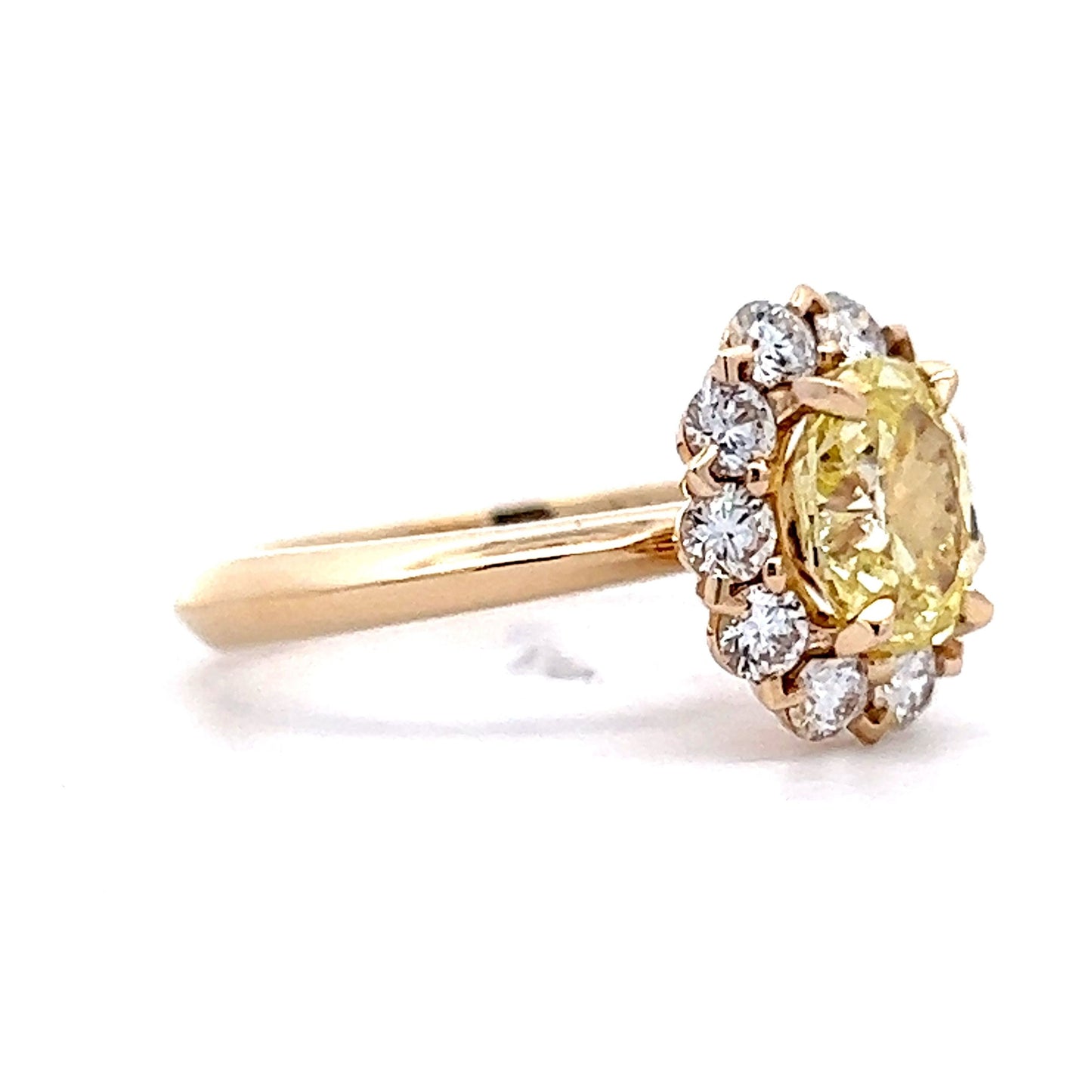 1.39 Fancy Yellow Diamond Engagement Ring in 14k Yellow Gold