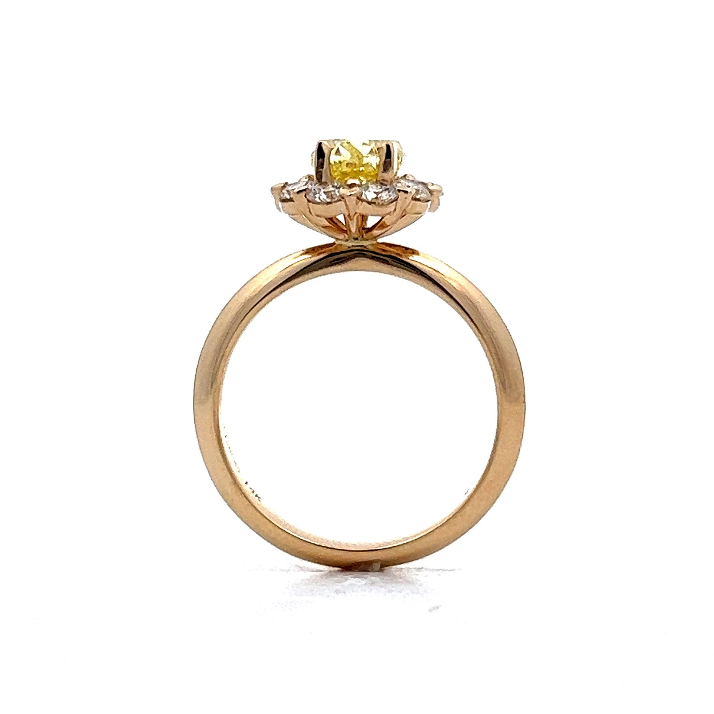 1.39 Fancy Yellow Diamond Engagement Ring in 14k Yellow Gold