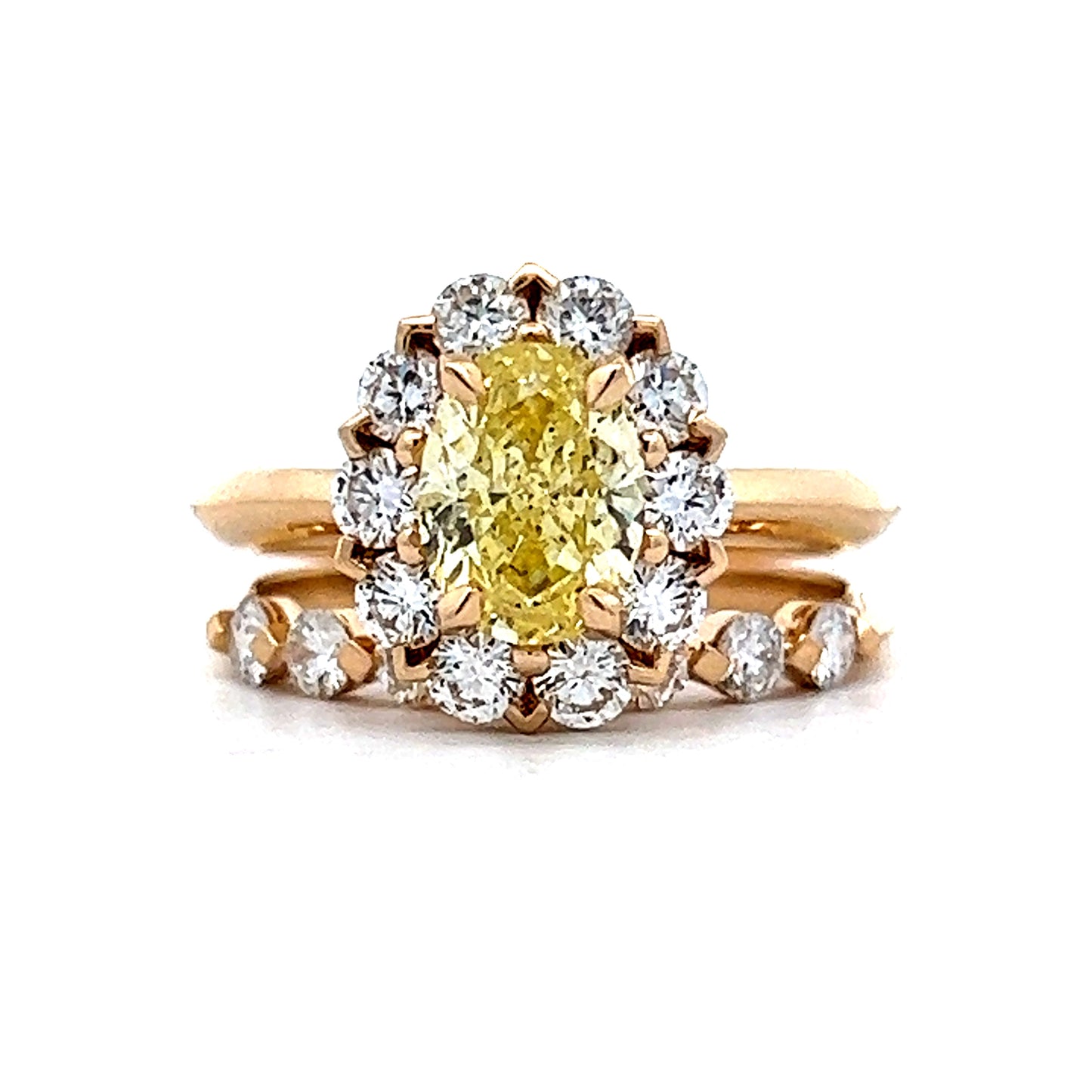 1.39 Fancy Yellow Diamond Engagement Ring in 14k Yellow Gold