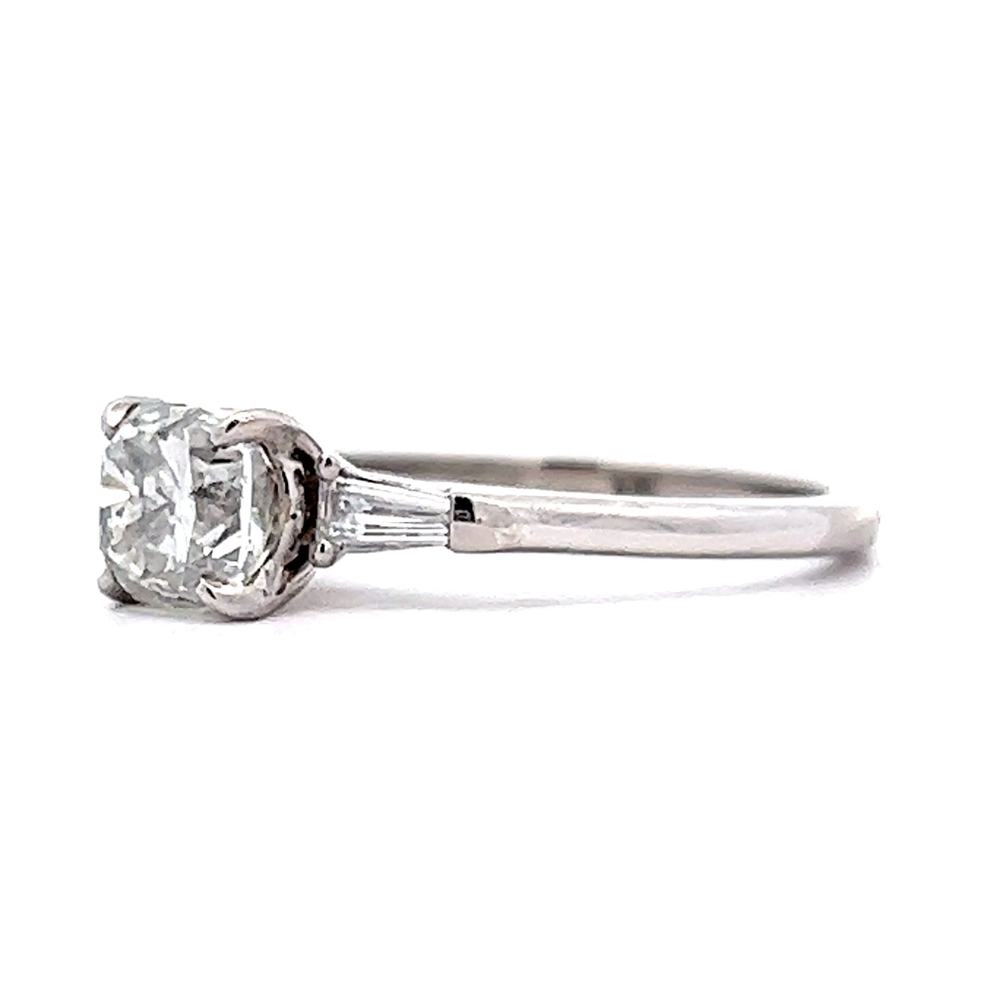 1.20 Cushion Cut Diamond Engagement Ring 14k White Gold