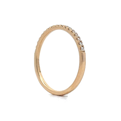 .18 Round Diamond Pave Wedding Band in Yellow Gold