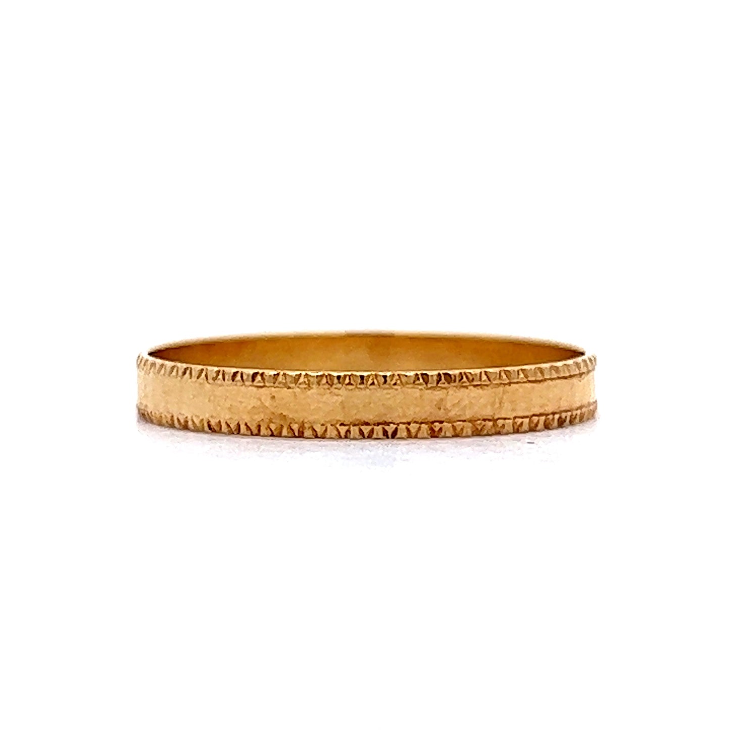 Coin Edged Stacking Band in 18k Yellow Gold