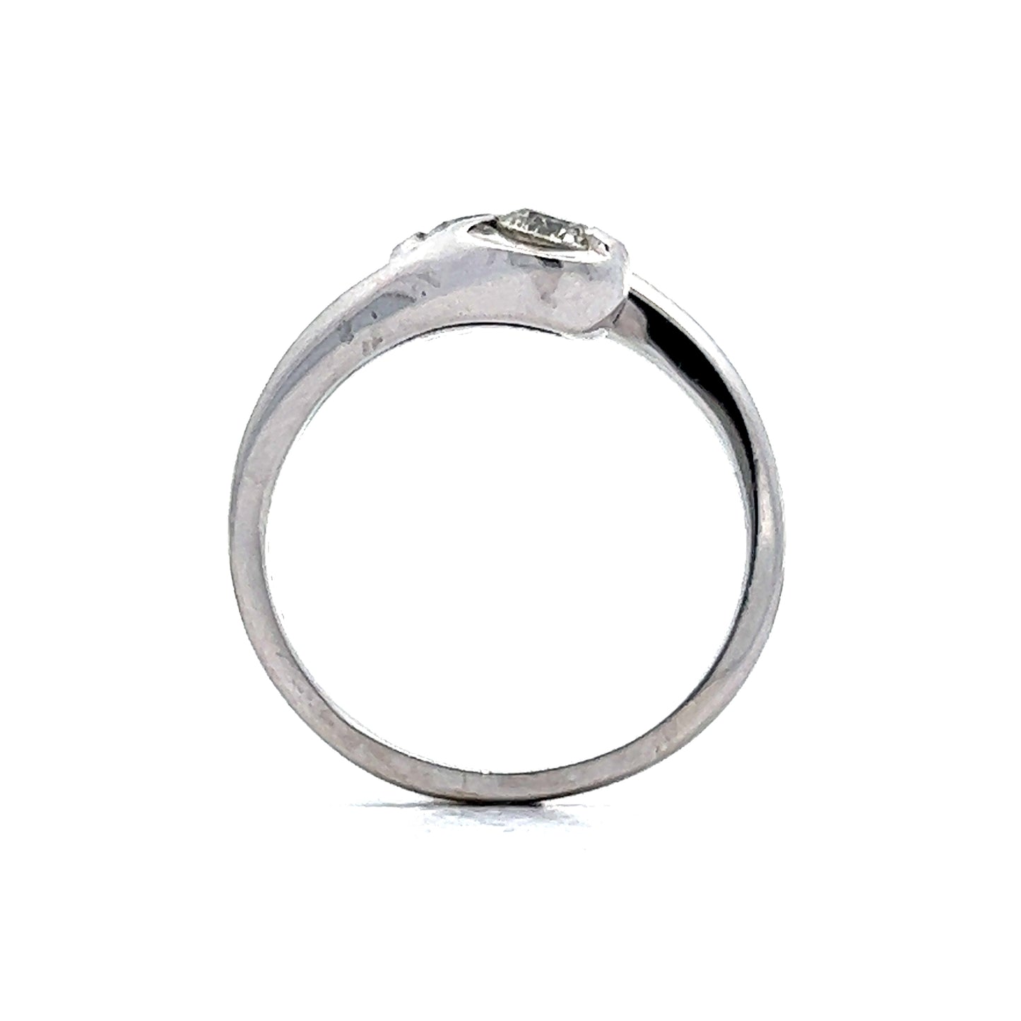 .50 Toi Et Moi Right Hand Ring in 14k White Gold