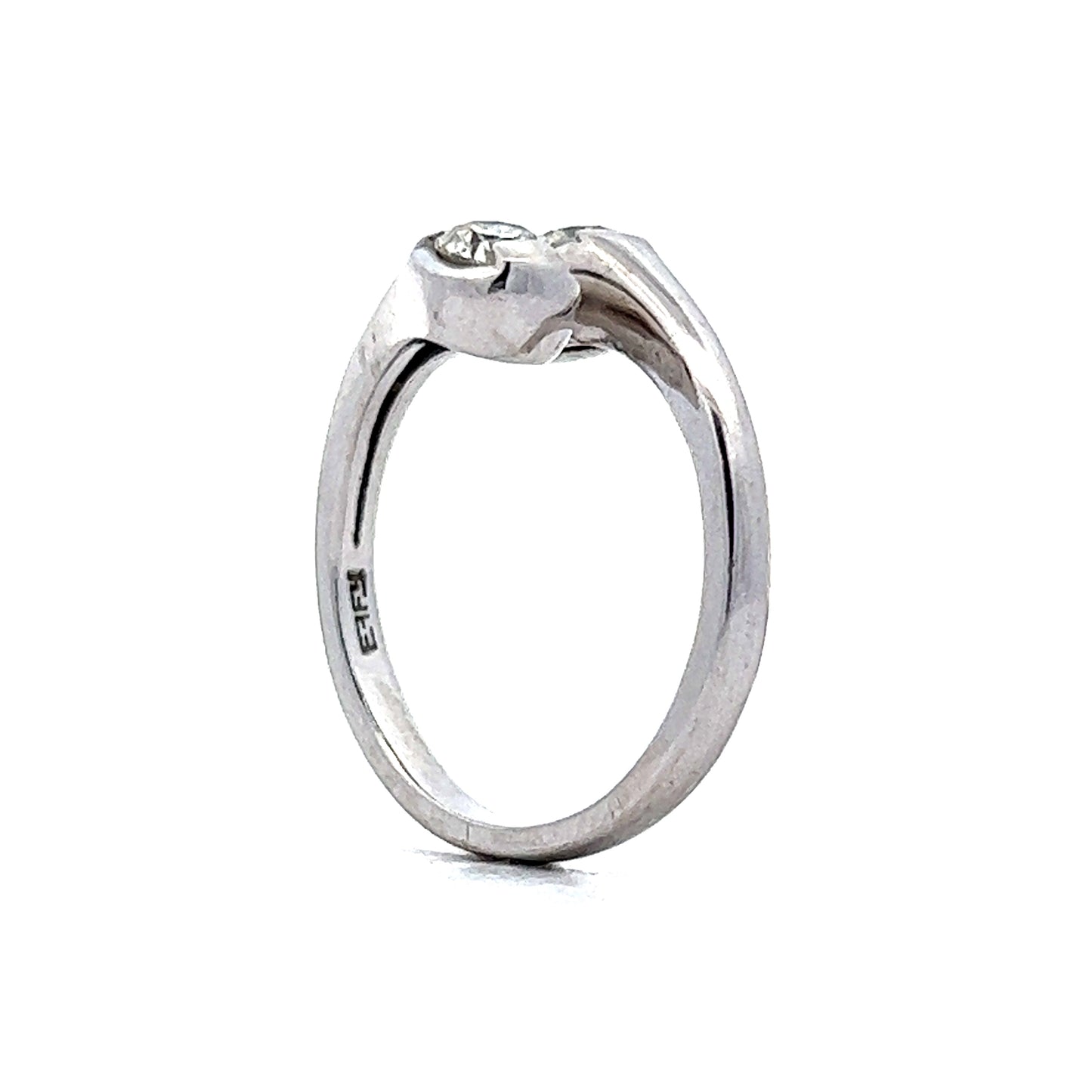 .50 Toi Et Moi Right Hand Ring in 14k White Gold