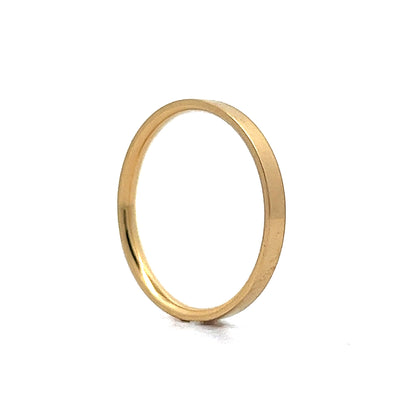 Simple Classic Wedding Band in 18k Yellow Gold