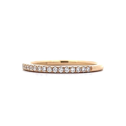 .21 Simple Diamond Wedding Band in Yellow Gold