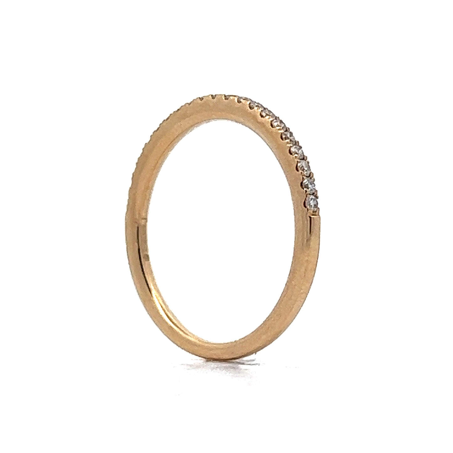 .21 Simple Diamond Wedding Band in Yellow Gold