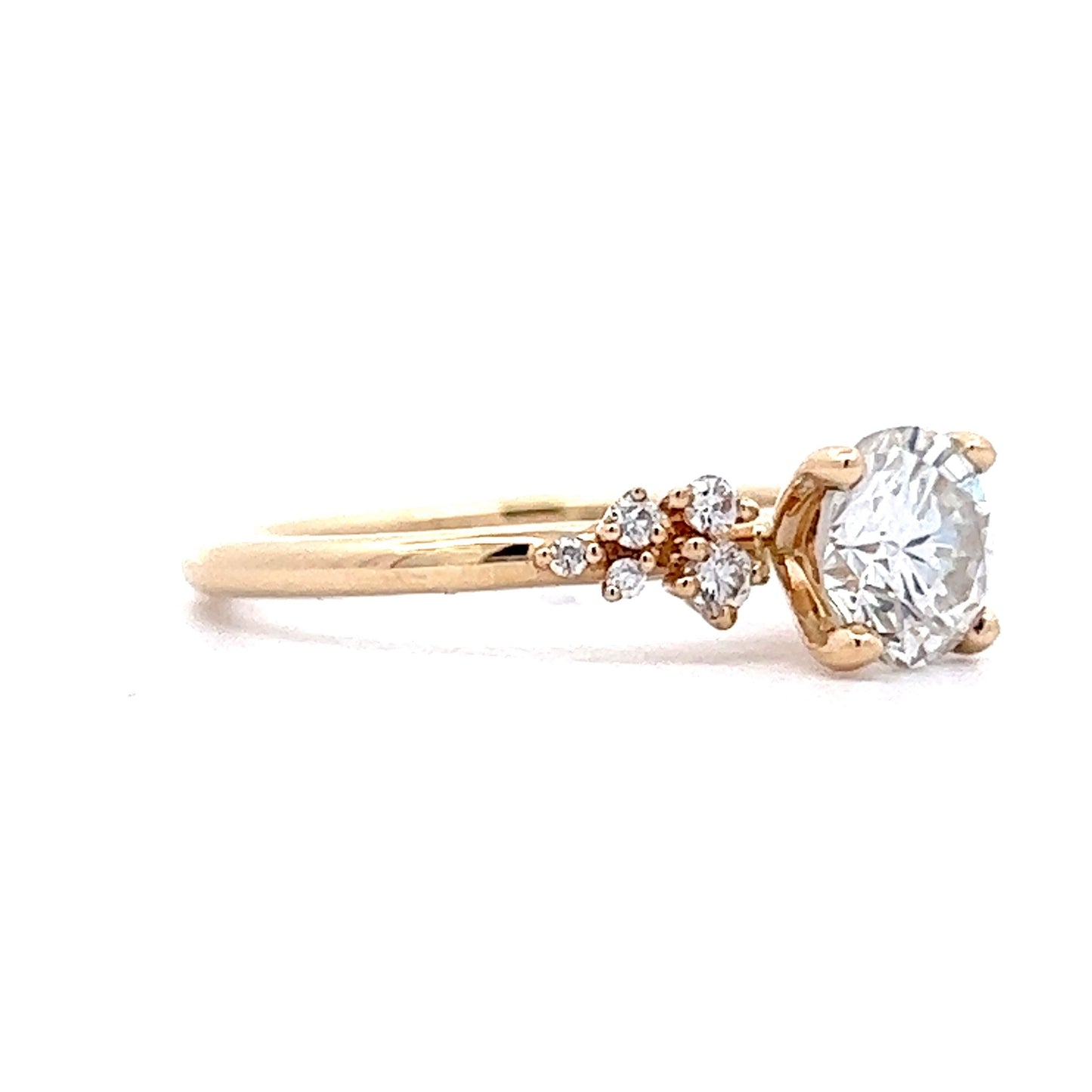 .87 Solitaire Diamond Engagement Ring in 14k Yellow Gold