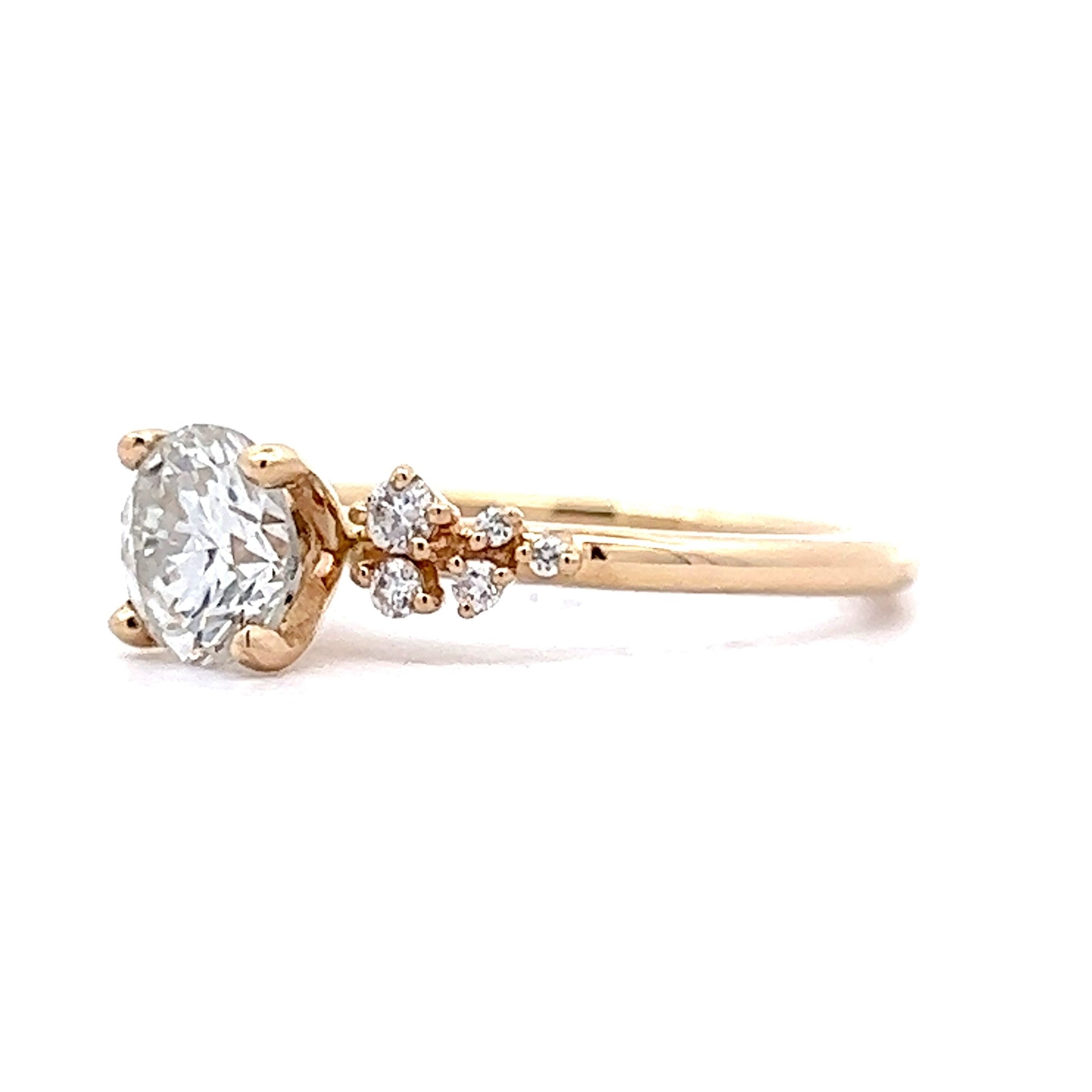 1.01 Solitaire Diamond Engagement Ring in 14k Yellow Gold