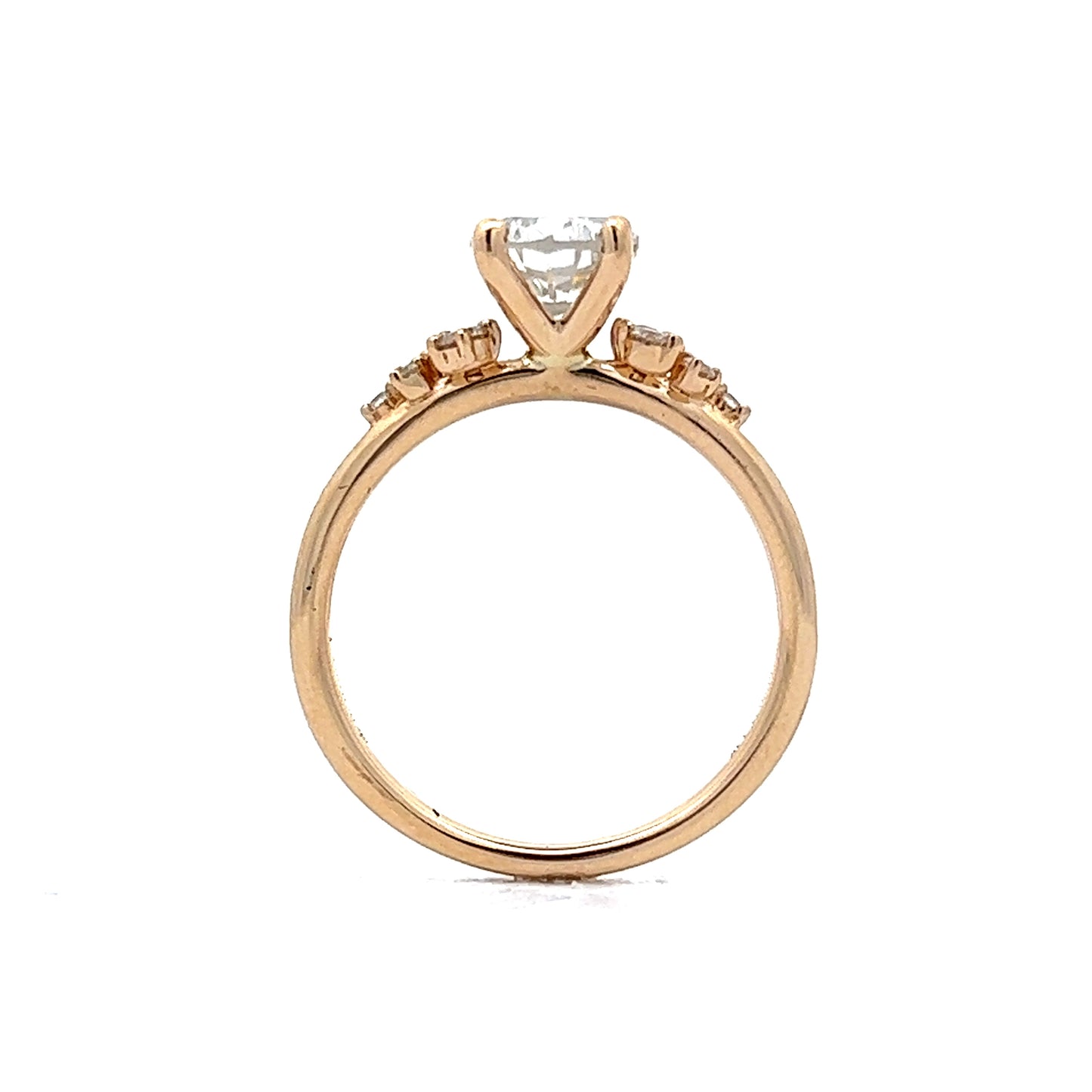 .87 Solitaire Diamond Engagement Ring in 14k Yellow Gold