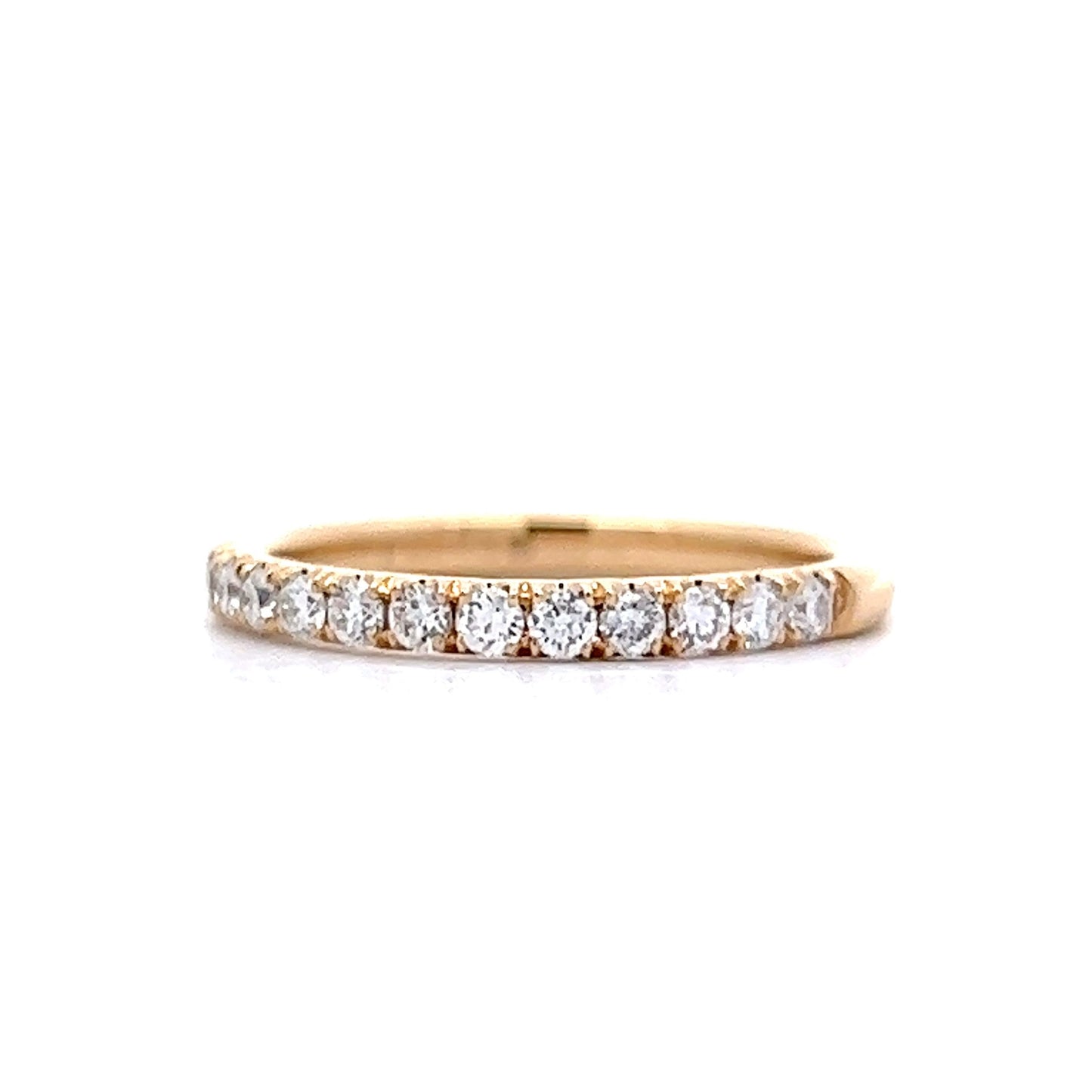 Classic Round Diamond Wedding Band in 14k Yellow Gold