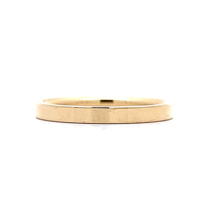 2mm Flat Edge Stacking Wedding Band in 14k Yellow Gold