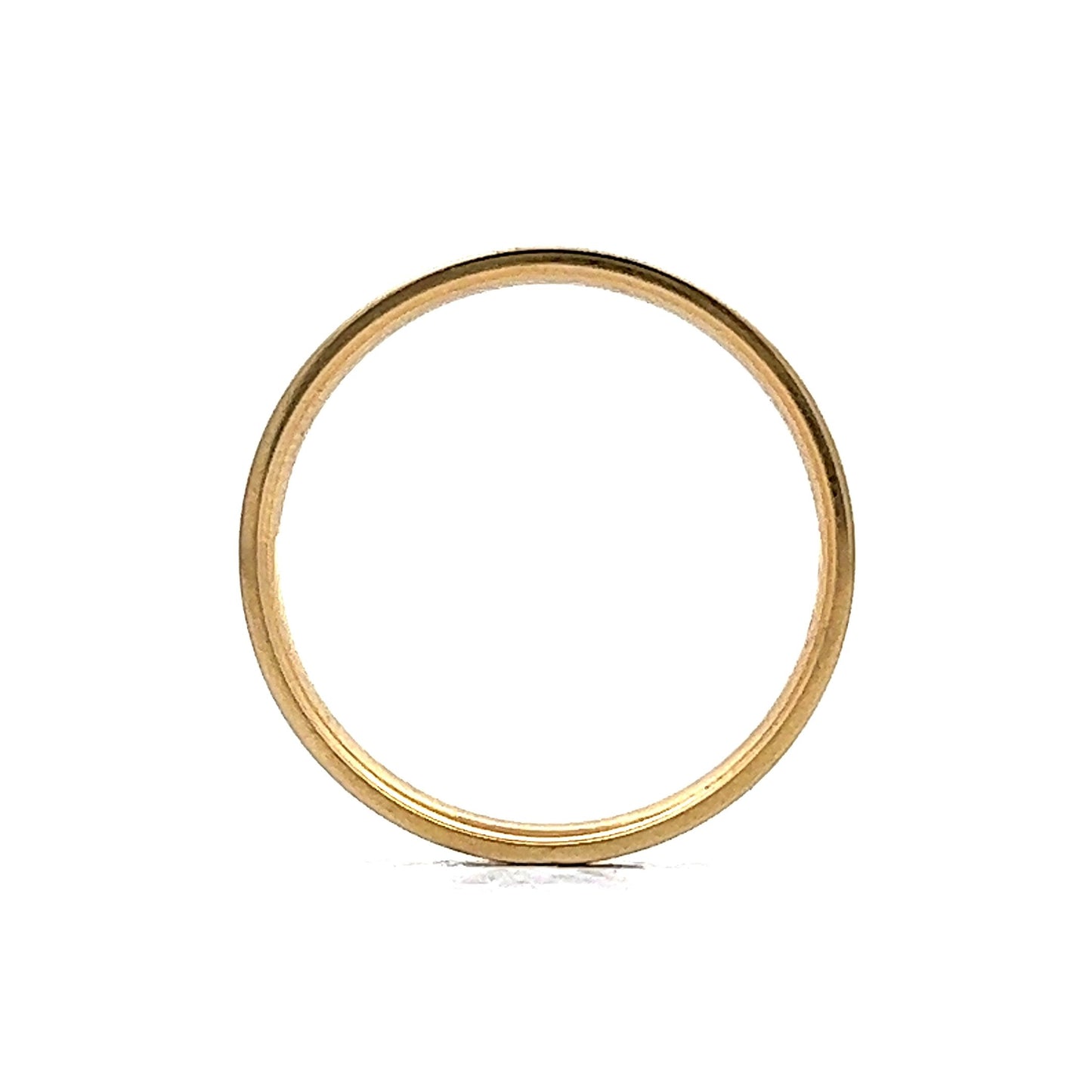 2mm Flat Edge Stacking Wedding Band in 14k Yellow Gold