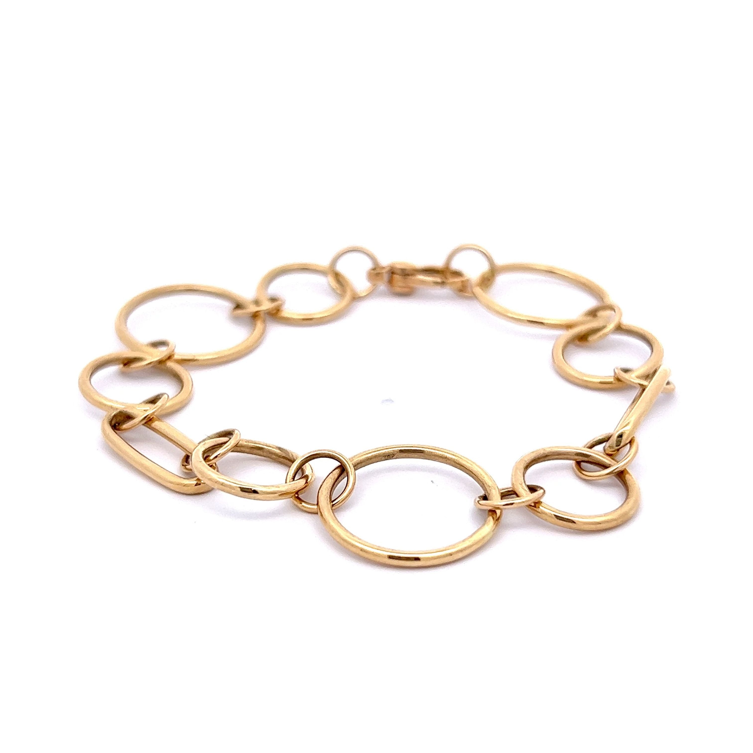 Chunky S-Hook Link Bracelet in 14k Yellow Gold - Filigree Jewelers