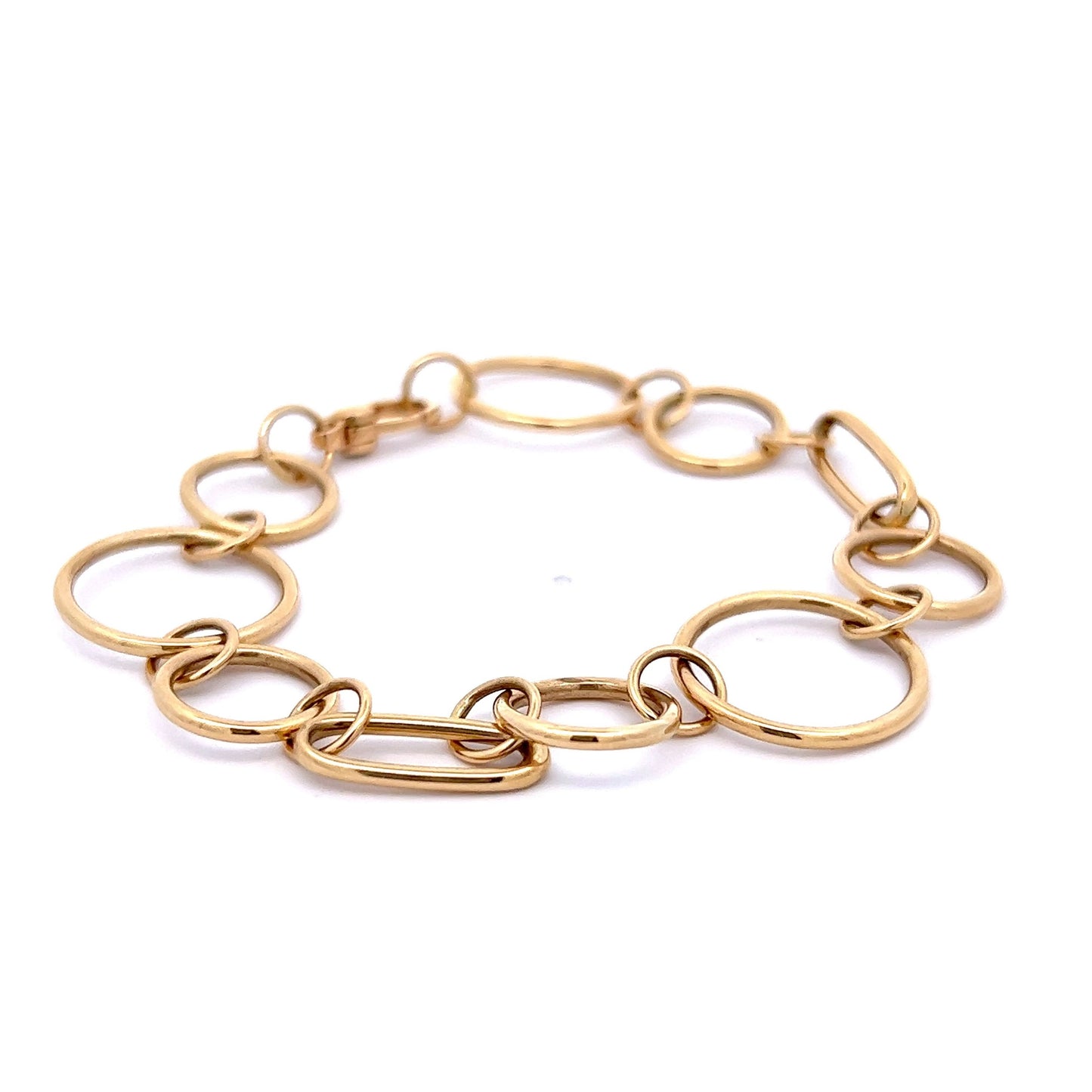 Circular Link Bracelet in 14k Yellow Gold