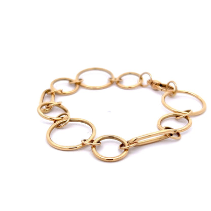 Circular Link Bracelet in 14k Yellow Gold