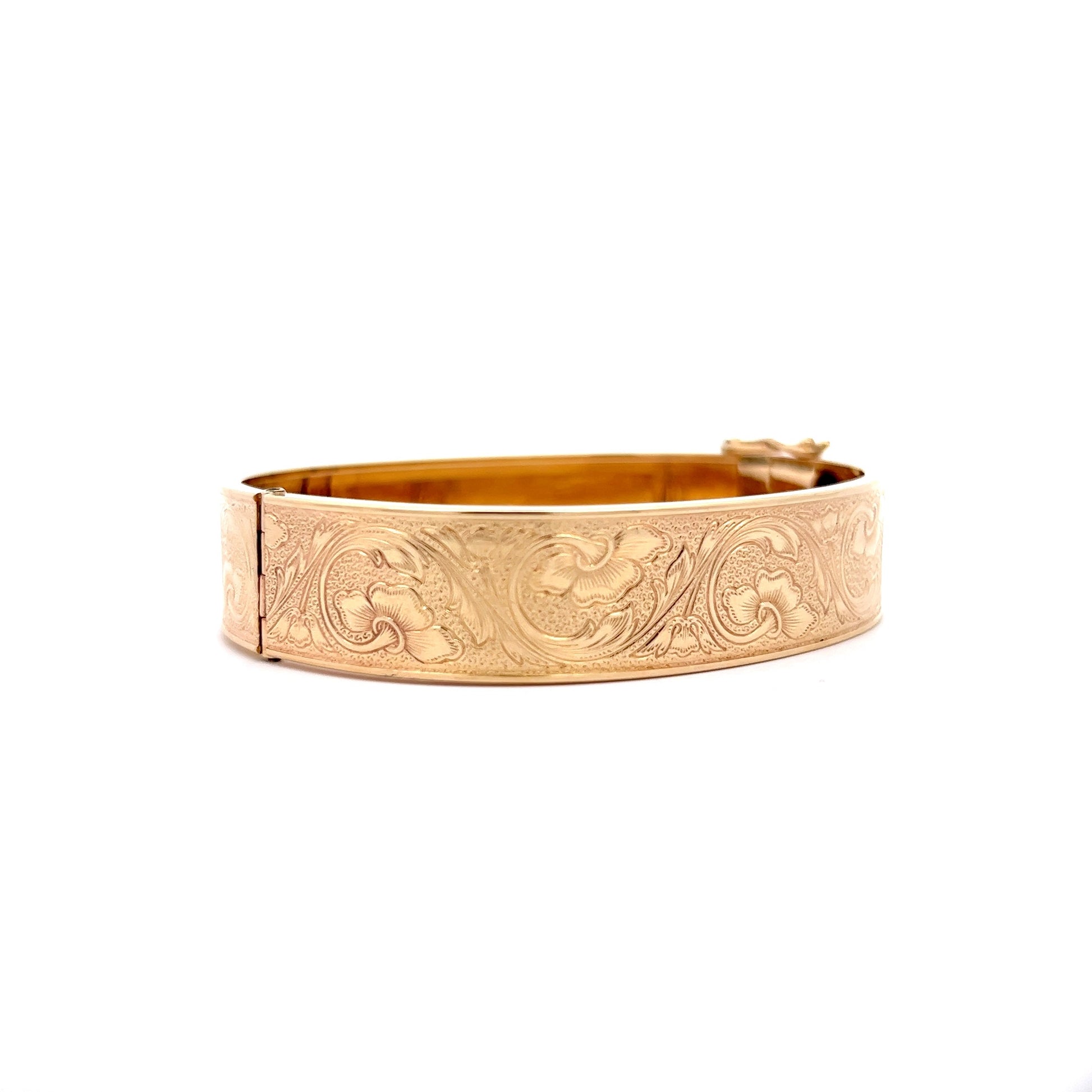 Antique Victorian Bangle Bracelet in 14k Yellow Gold