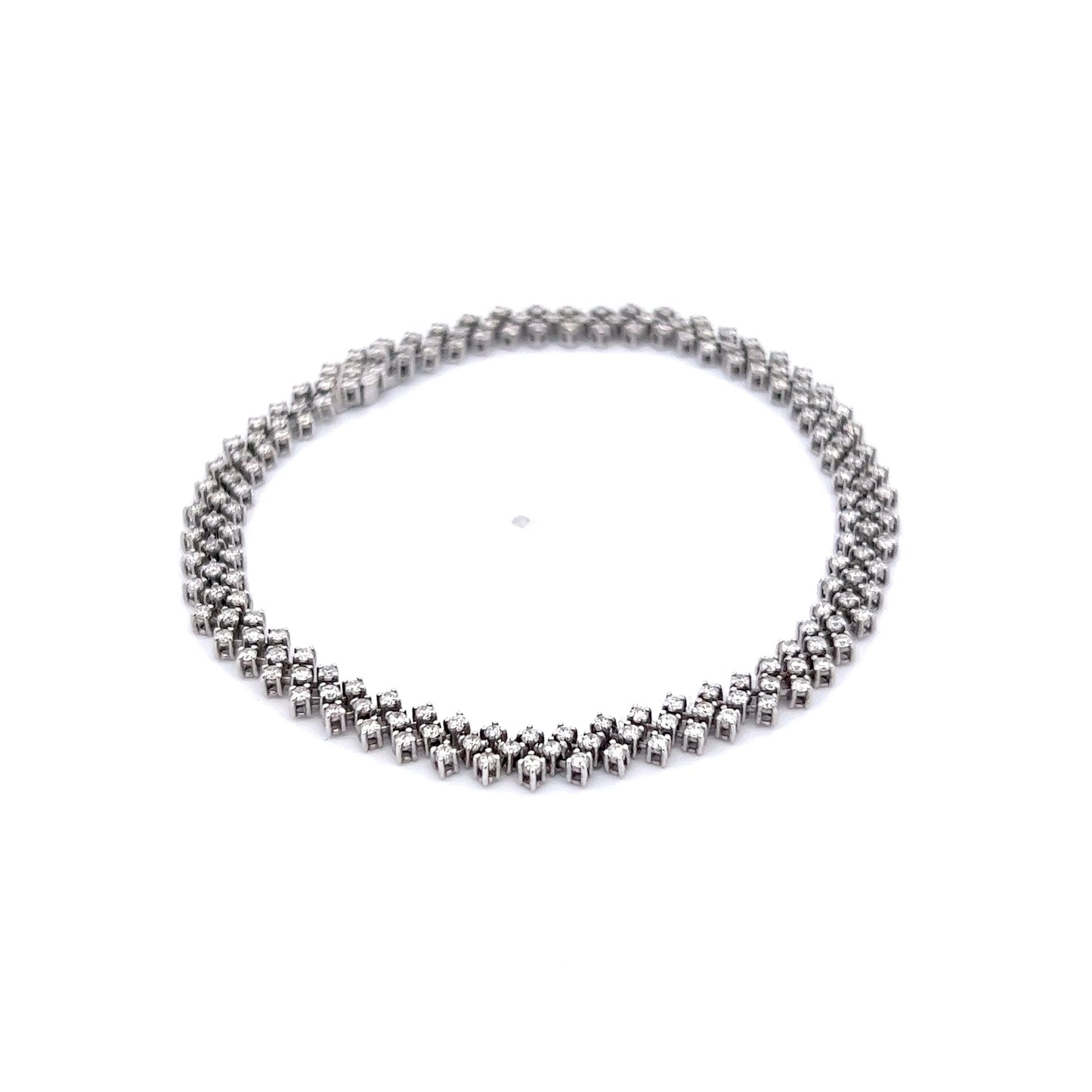 1.67 Round Brilliant Diamond Bracelet in 14k White Gold