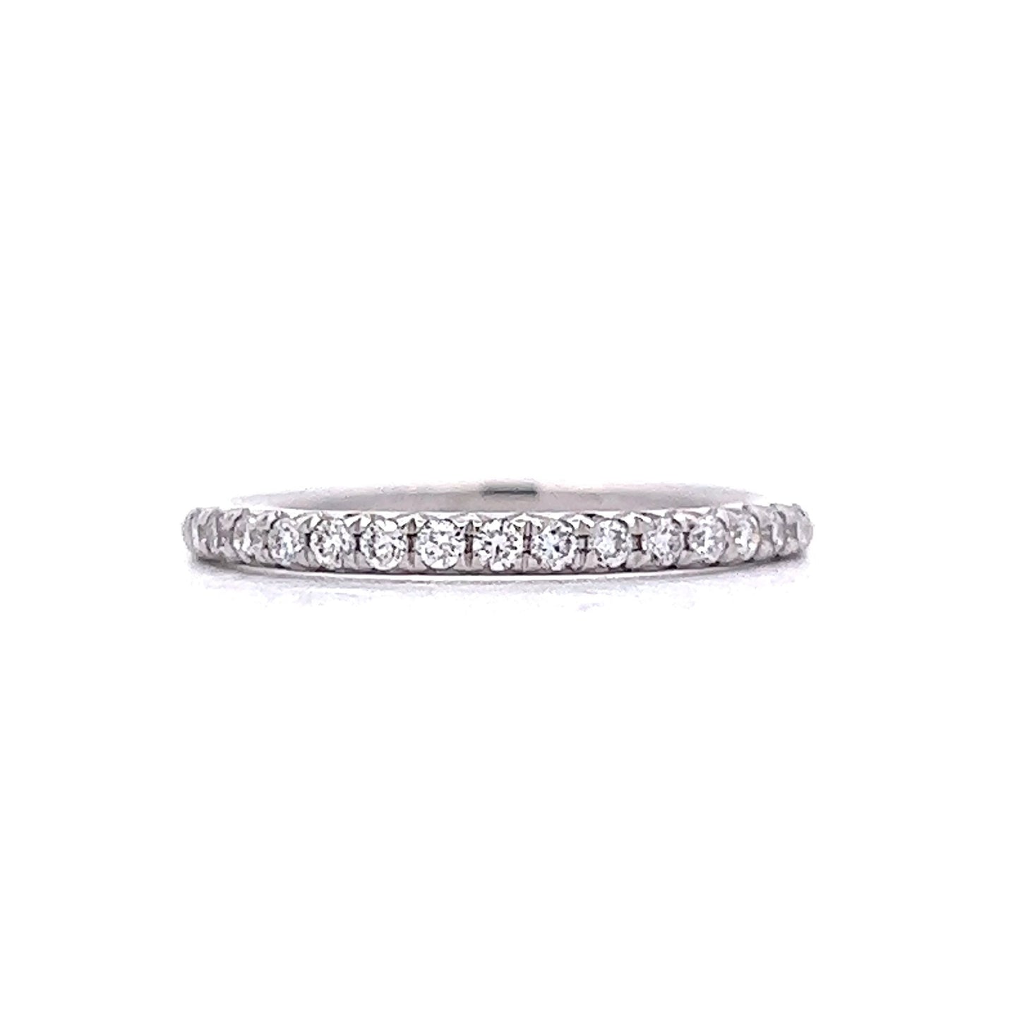 .21 Thin Half-Eternity Diamond Wedding Band in 14k Yellow Gold