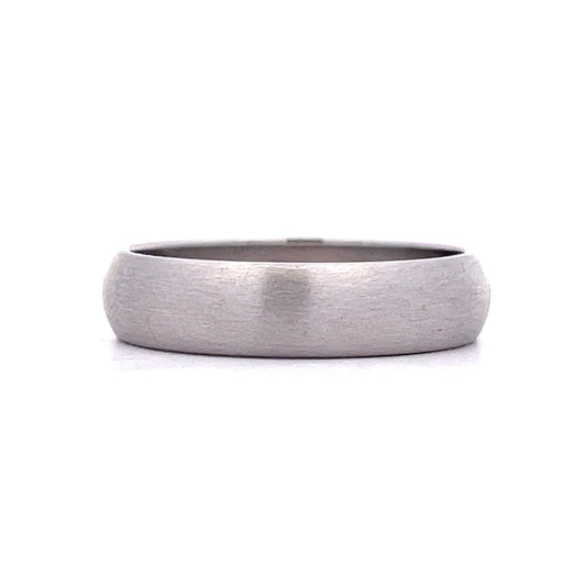 Men's 5mm Satin Finished Wedding Band in 14k White Gold