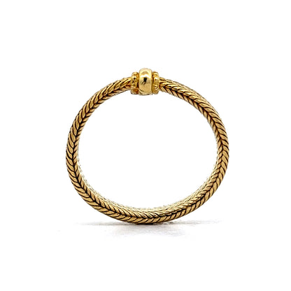 Flexible Herringbone Ring in 18k Yellow Gold