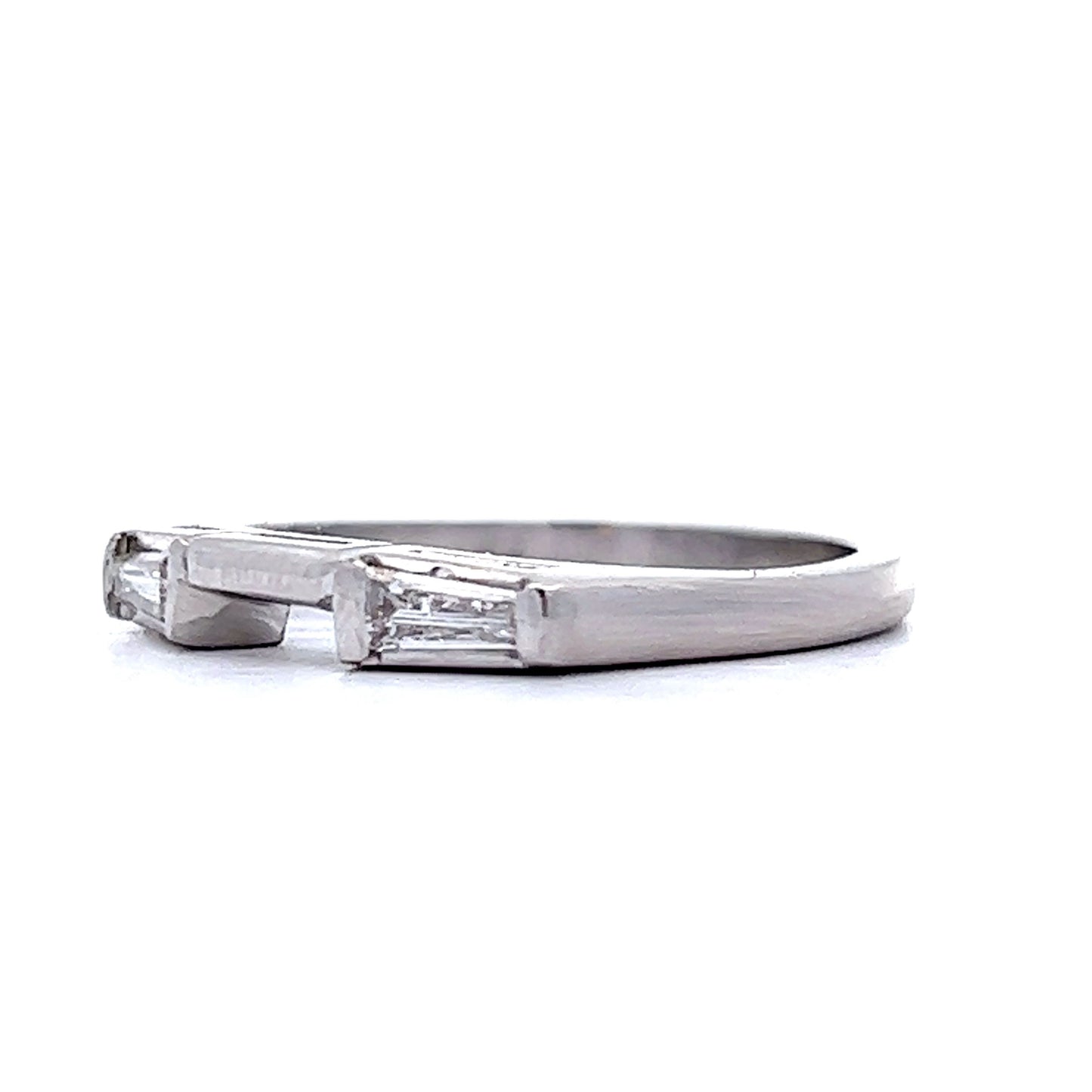 .15 Tapered Baguette Diamond Wedding Band in Platinum