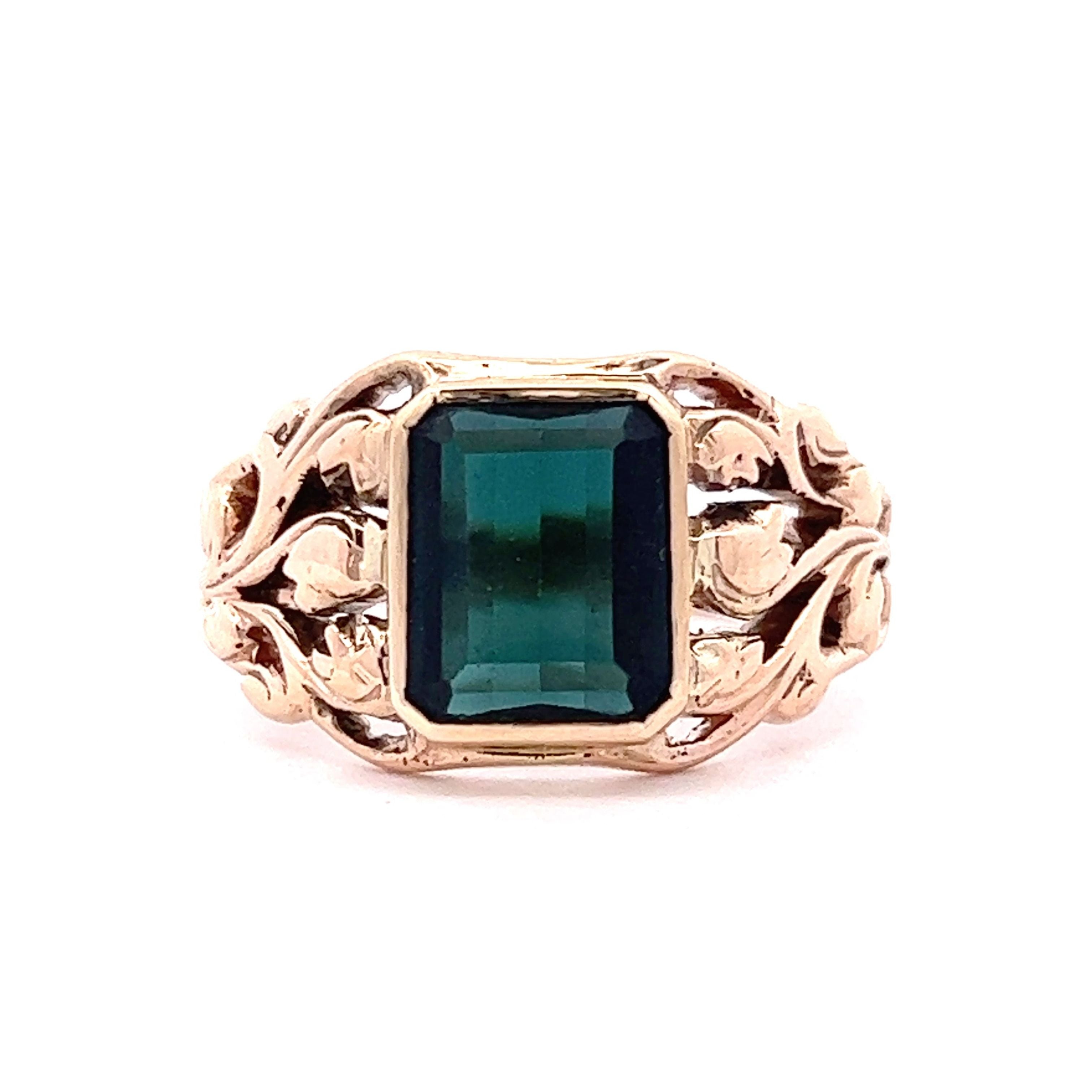 Antique Art Nouveau 14k Gold Onyx Ring – Leviticus Jewelry
