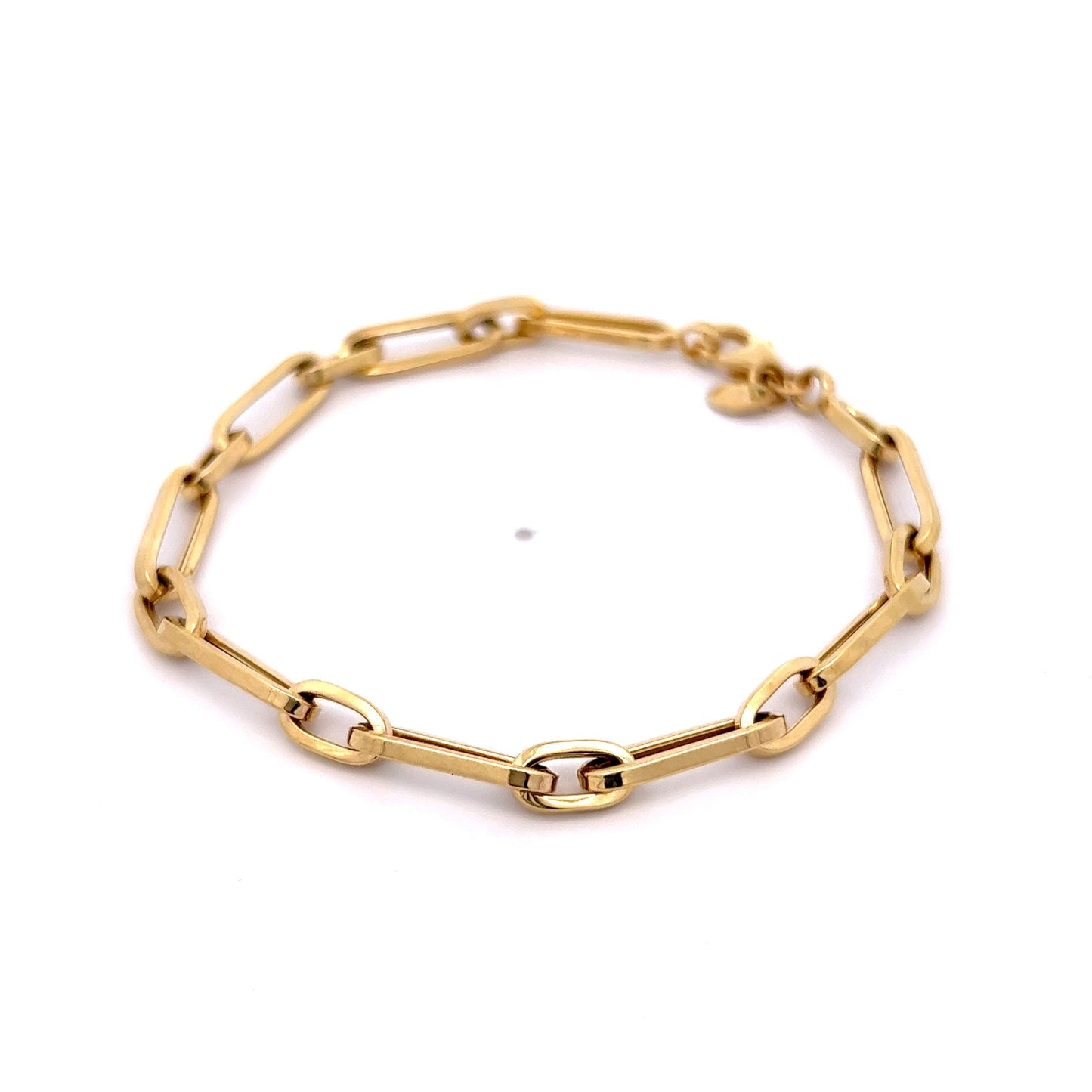 Paperclip Bracelet in 14k Yellow Gold