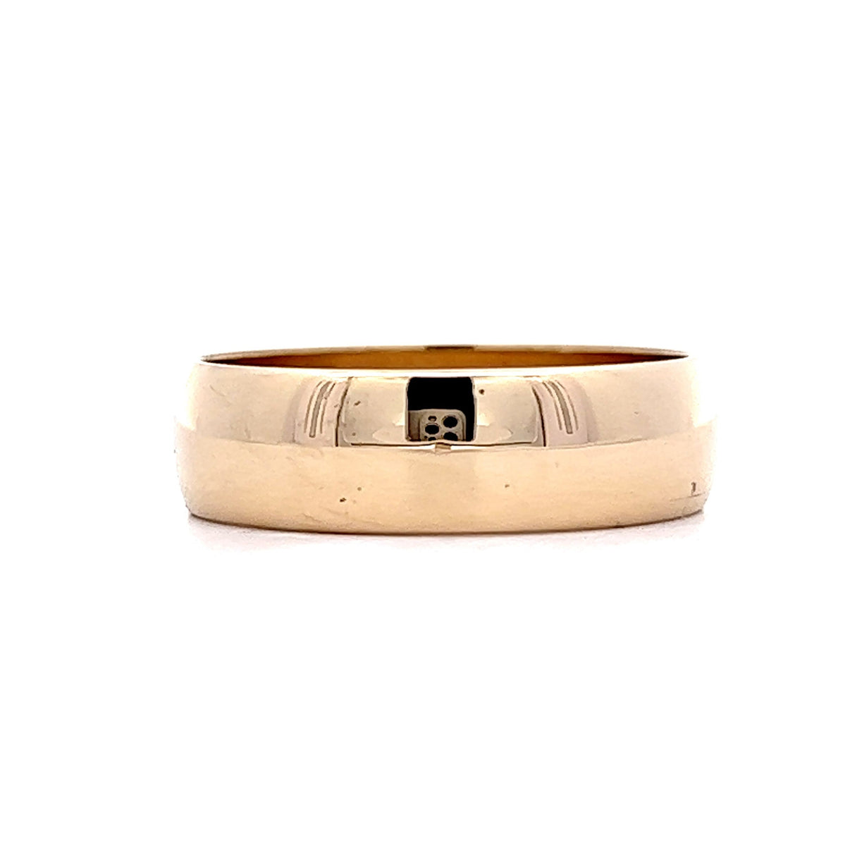 Men's Knife Edge Wedding Band in 14k Yellow Gold Filigree Jewelers
