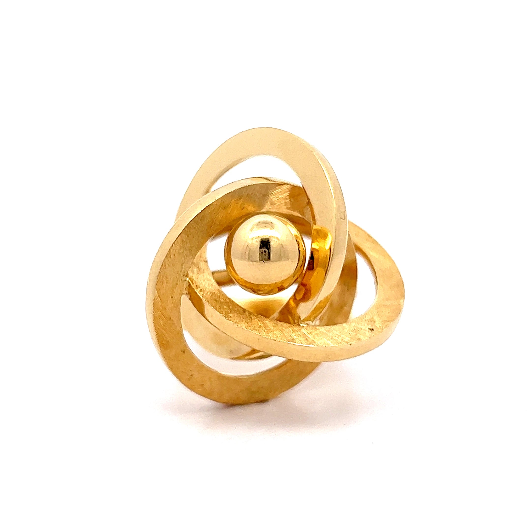 Gyroscopic Cocktail Ring in 18k Yellow Gold – Filigree Jewelers