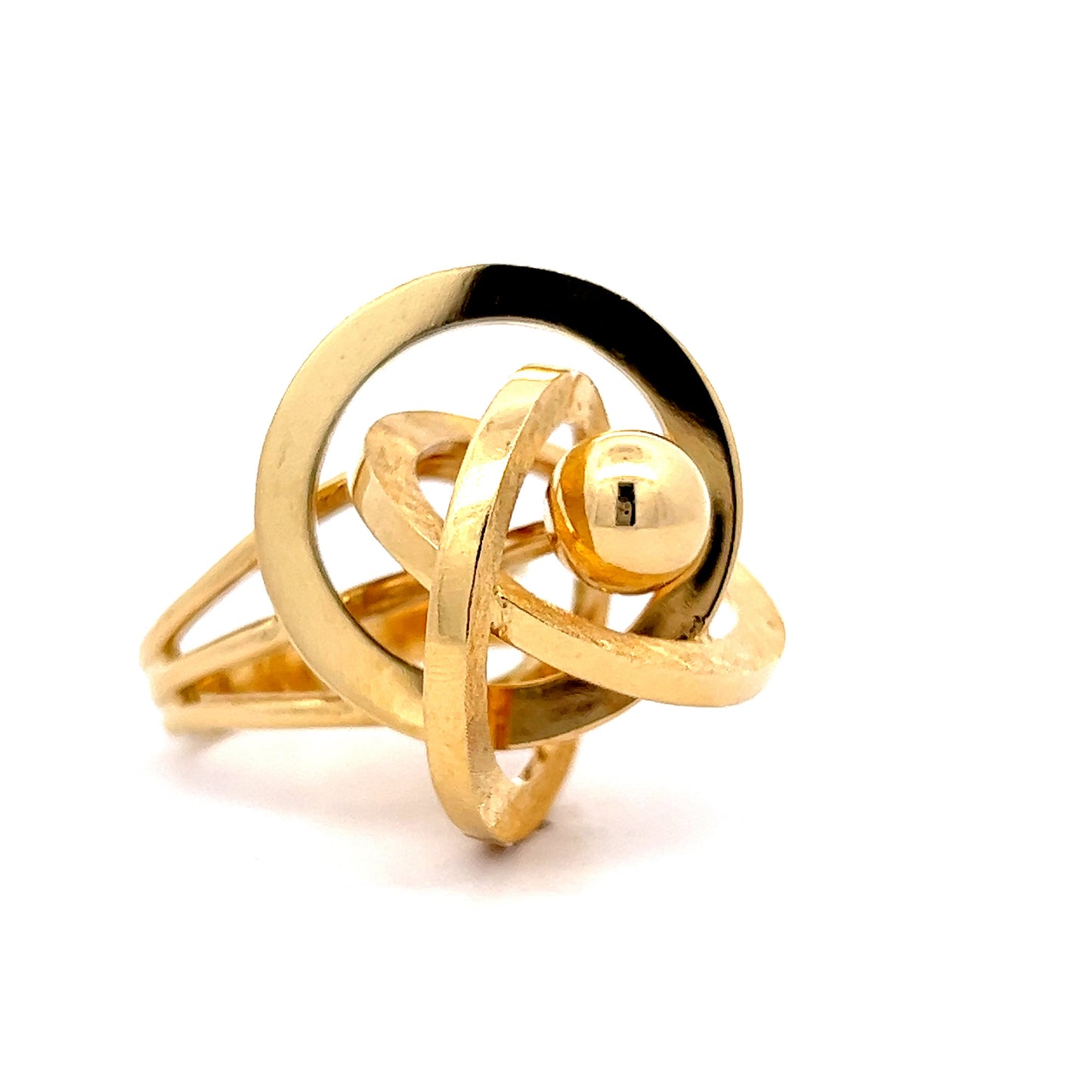 Gyroscopic Cocktail Ring in 18k Yellow Gold