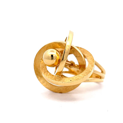 Gyroscopic Cocktail Ring in 18k Yellow Gold