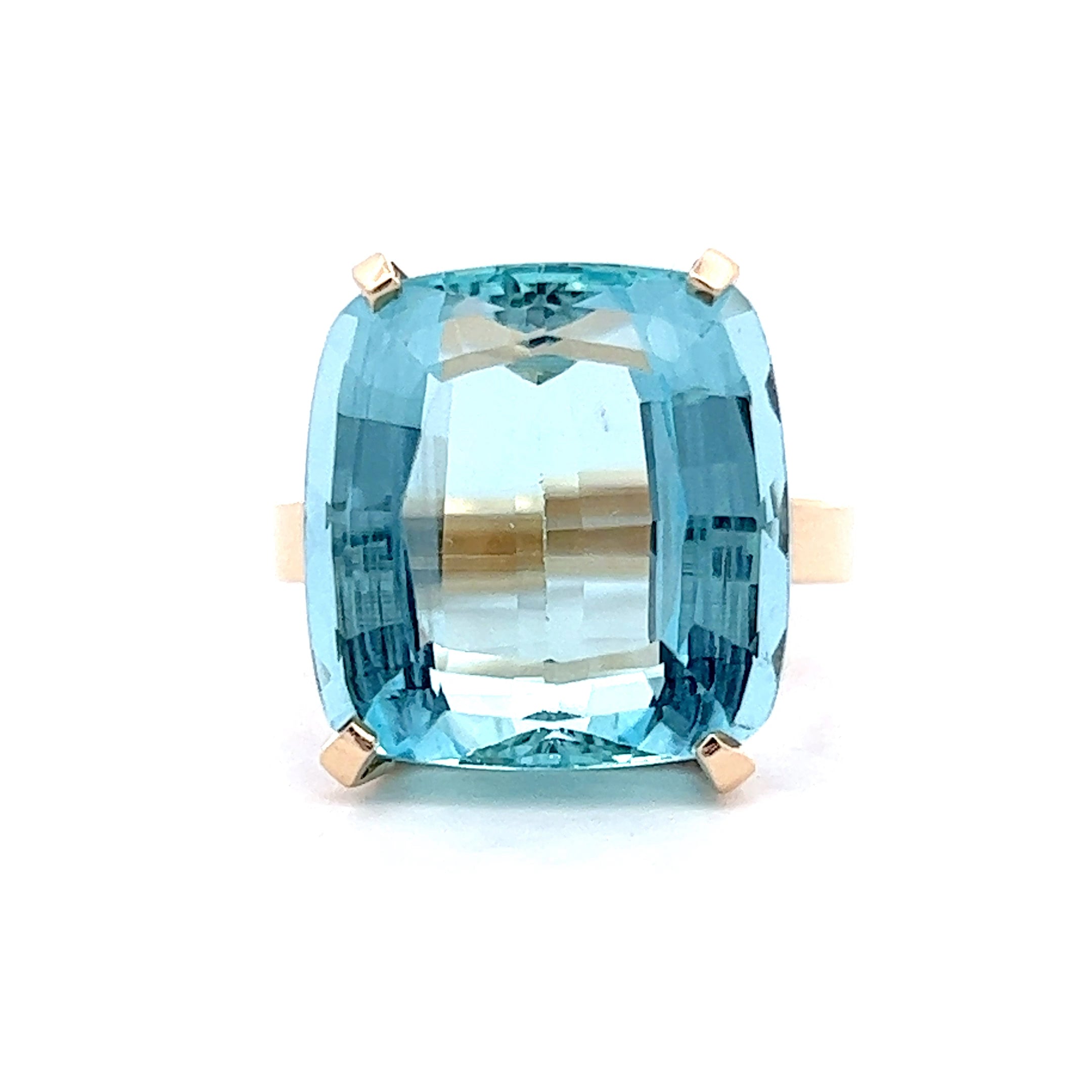 Aquamarine Three Stone Ring with Pears | Aquamarine Rings NYC | Aquamarine  Jewelry NYC