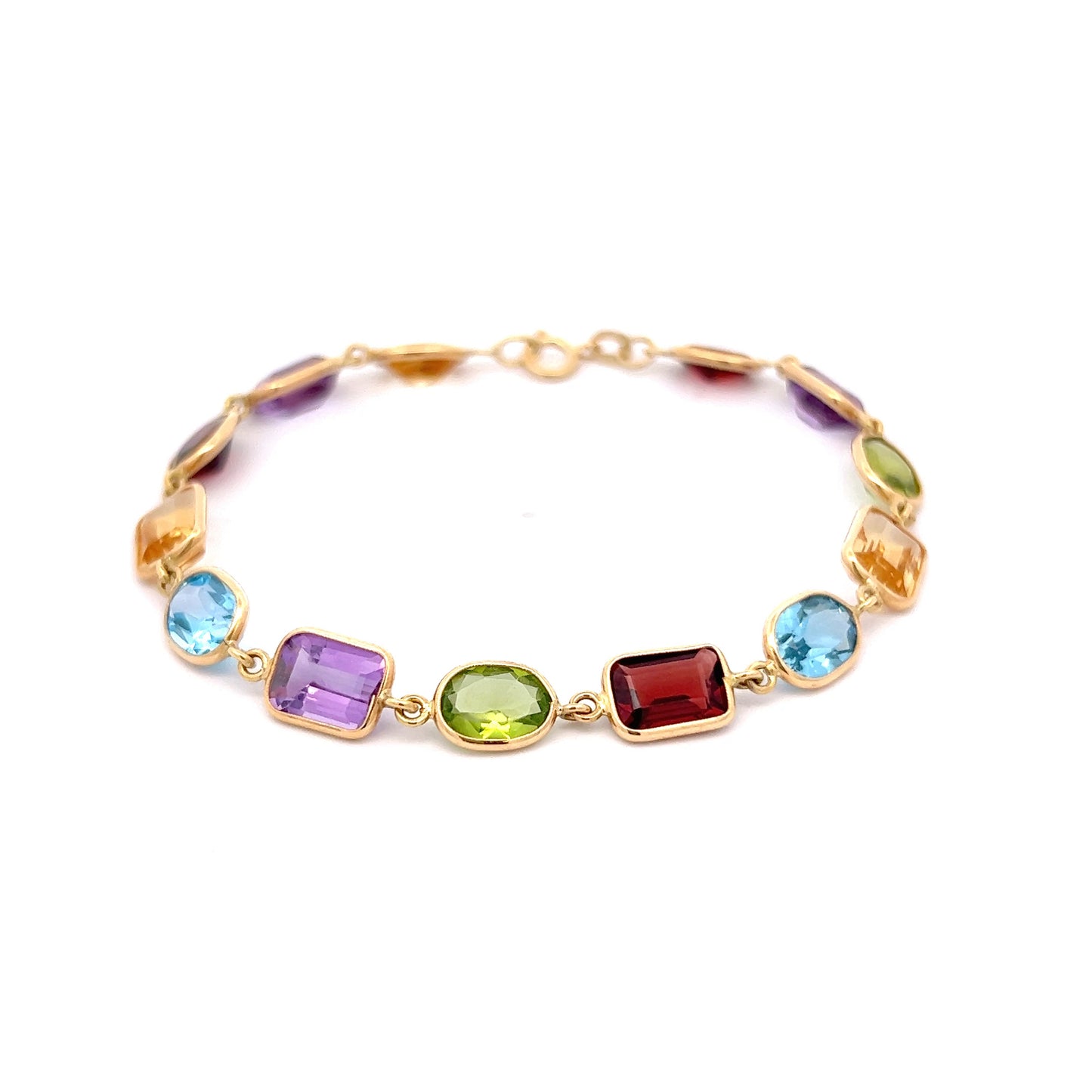 Multi-Gemstone Bracelet in 18k Yellow Gold